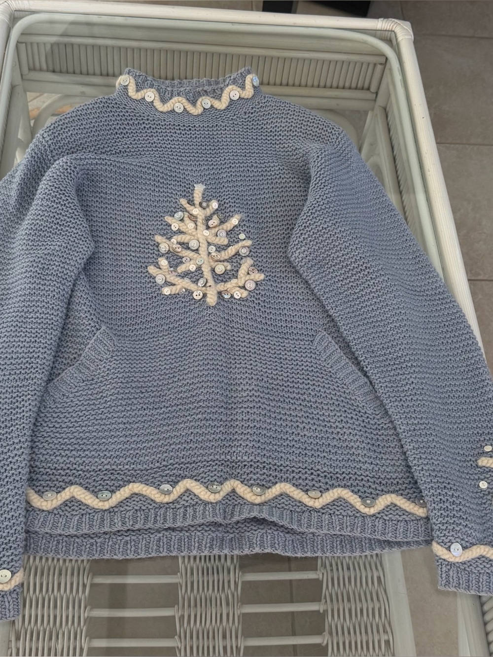 Marissa Christina Custom Holiday Sweater- Beaded design. excellent condition!